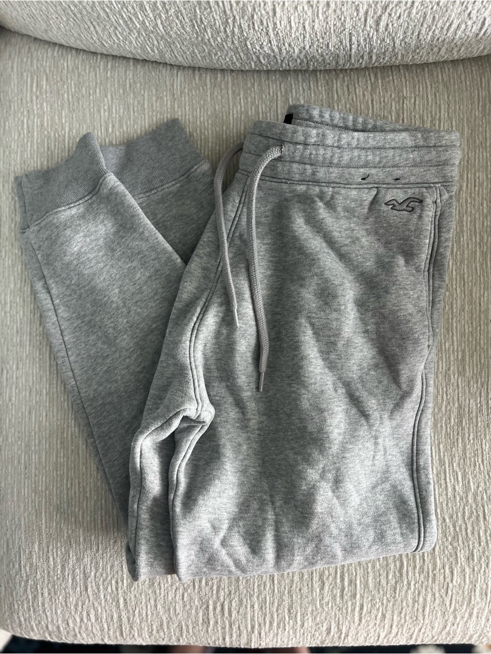 Hollister Gray Logo Jogger Sweatpants